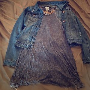 Grey distressed tank to/tunic